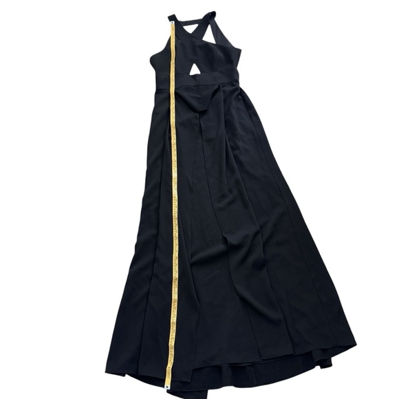 BCBG MAXAZRIA Black Bryleigh Halter Cutout Gown / Long Dress Size 10 - Picture 9 of 14